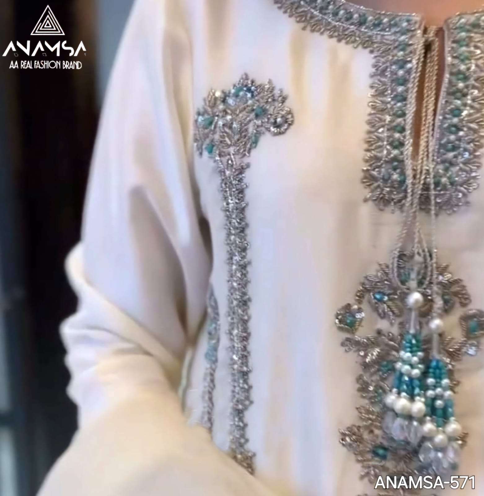 NEW LAUNCHING  D No 571 Semi Stitched By Anamsa